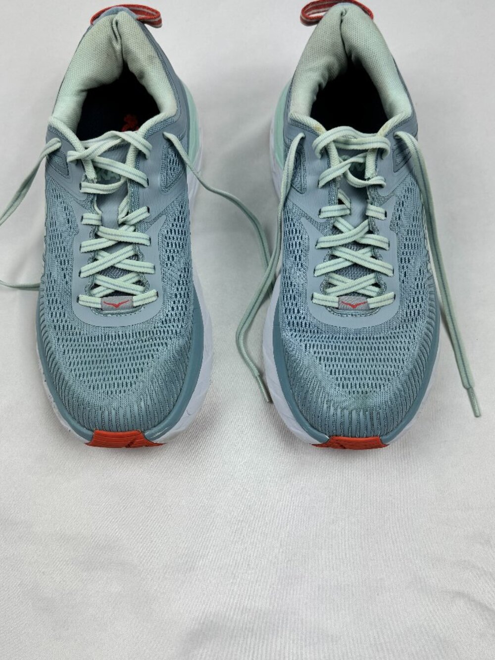 Hoka One One Bondi 7 Women Size 9.5 Blue Haze Comfort Athleisure Running Shoes